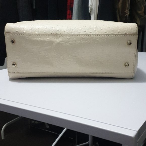 Kate Spade ivory ostrich skin leather doctors bag - Picture 7 of 13